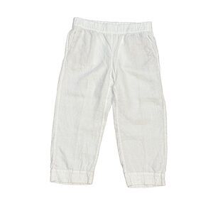 Pure J Jill Pure Womens White Crop Wide Leg Pants 100% Linen Size M